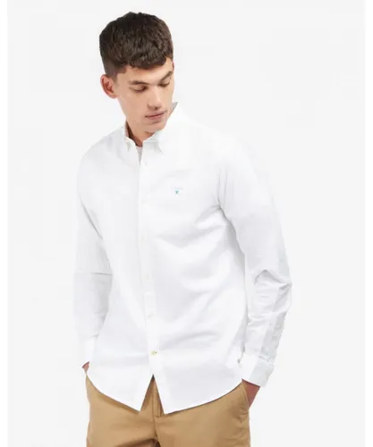 Barbour Oxtown Long Sleeve Mens Tailored Shirt - White