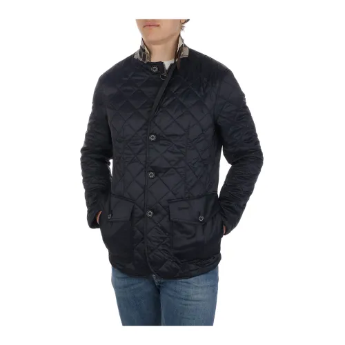 Barbour , Quilted Sander Down Jacket ,Blue male, Sizes: