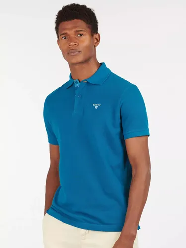 Barbour Short Sleeve Logo Polo Shirt, Lyons Blue - Lyons Blue - Male