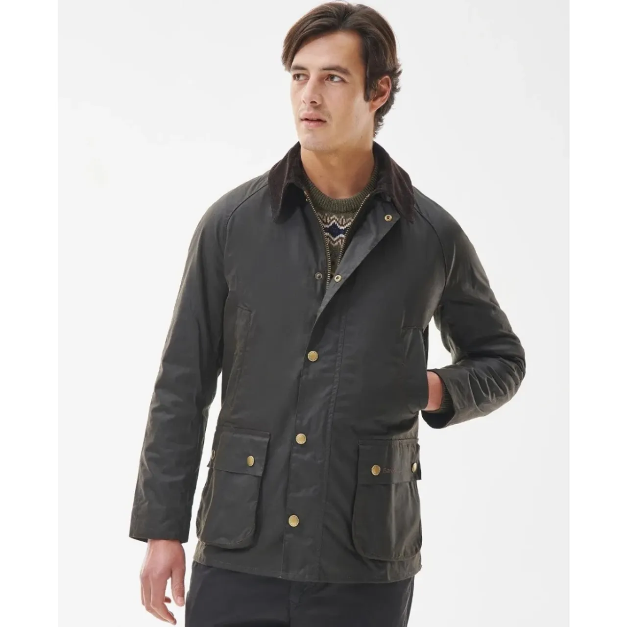Barbour , Stylish and Practical Ashby Wax Jacket ,Green male, Sizes:
