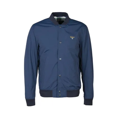 Barbour , Stylish Bomber Jacket for Men ,Blue male, Sizes: