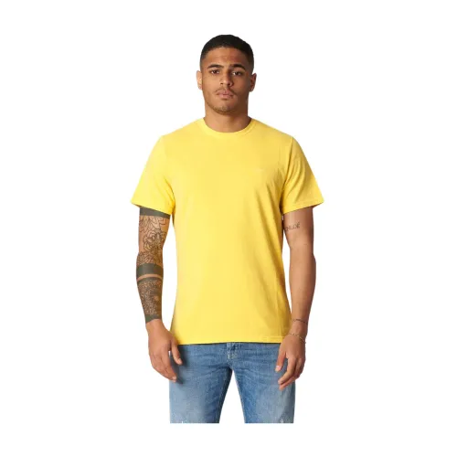 Barbour , T-Shirt Slavata Con logo ,Yellow male, Sizes:
