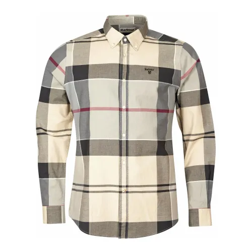 Barbour , Tailored Shirt Dress in Tartan Style ,Beige male, Sizes: