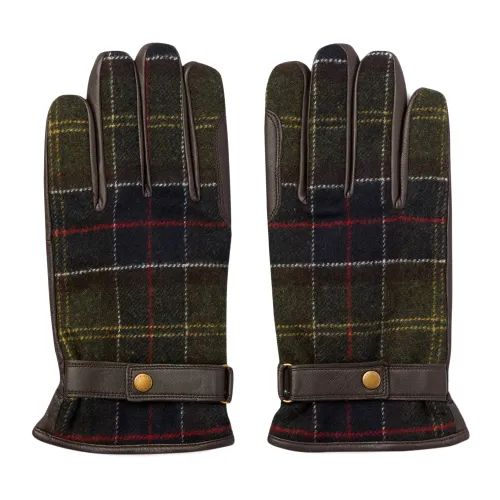 Barbour , Tartan Gloves ,Brown male, Sizes: