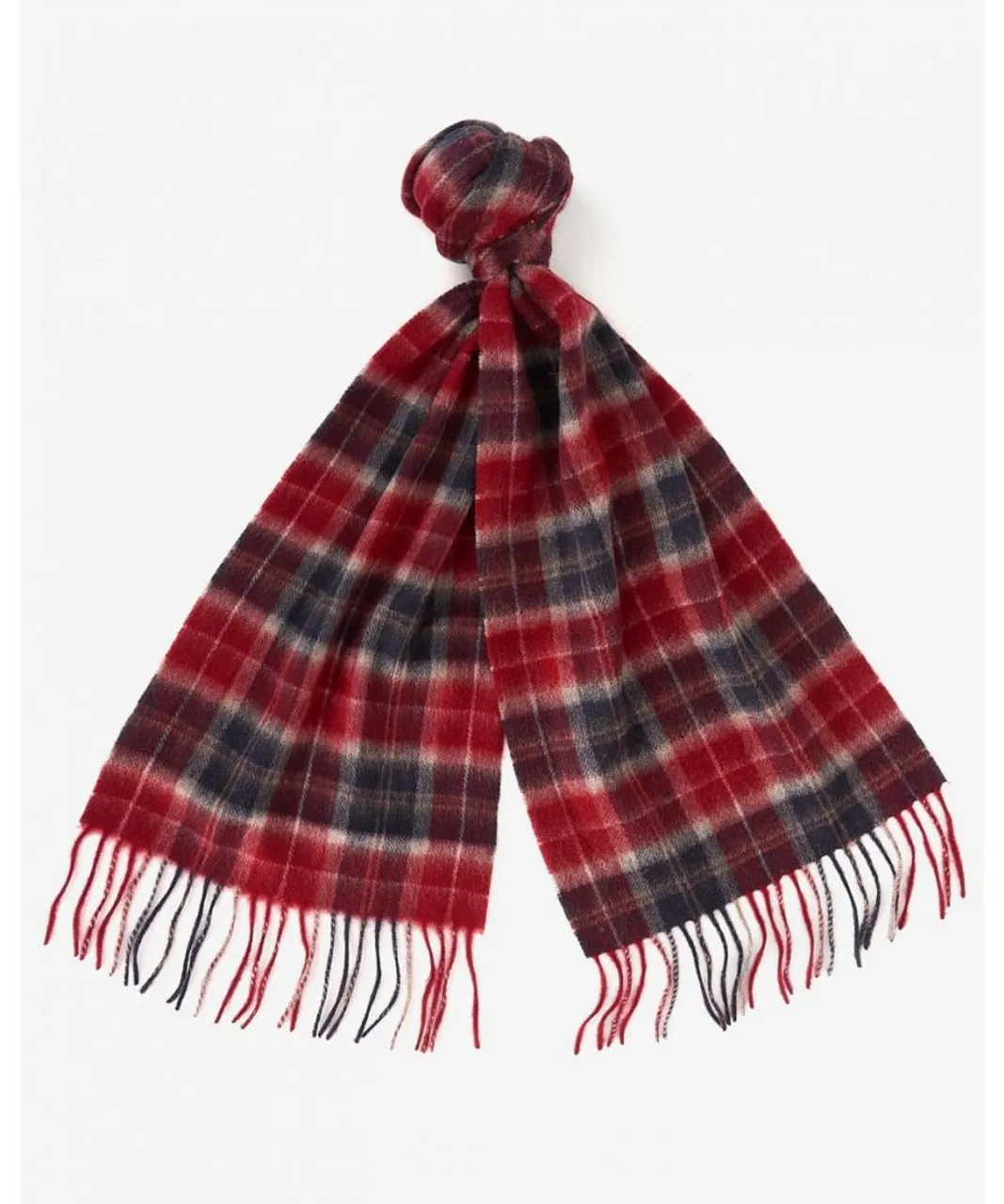 Barbour Tartan Mens Scarf & Glove Gift Set - Red - One