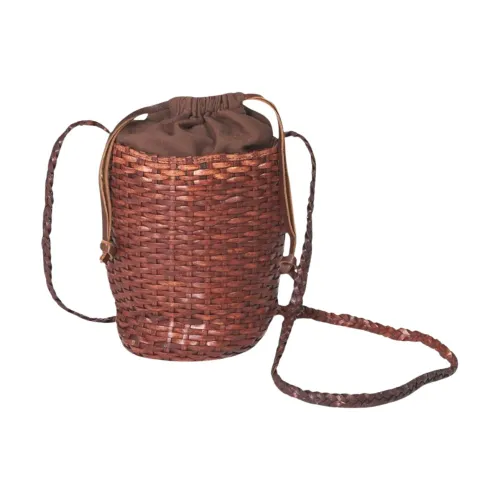 Barena Venezia , Braided Leather Mini Bucket Bag ,Brown female, Sizes: ONE SIZE