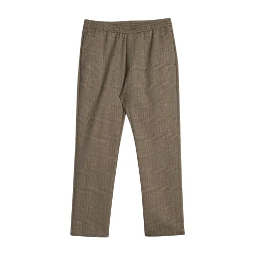Barena Venezia , Regular Elastic Waist Pants with Prince of Wales Check Pattern ,Gray male, Sizes: