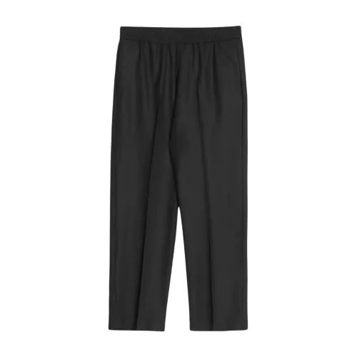 Barena Venezia , Regular Flannel Pants with Elastic Waist and Back Pockets ,Black female, Sizes: