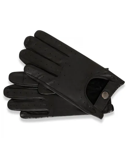 Barneys Originals Mens Black Leather Driving Gloves