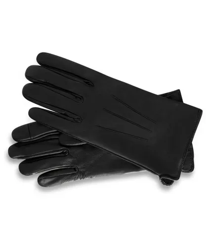 Barneys Originals Womens Black Classic Leather Glove