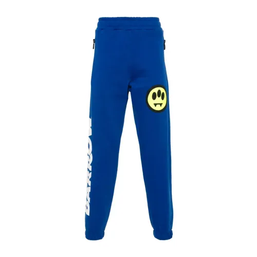 Barrow , Blue Trousers with Smiley Face Motif ,Blue male, Sizes: