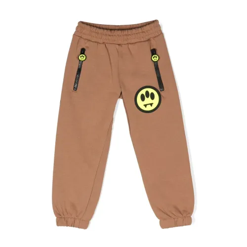 Barrow , Brown Logo-Print Track Pants ,Brown male, Sizes: