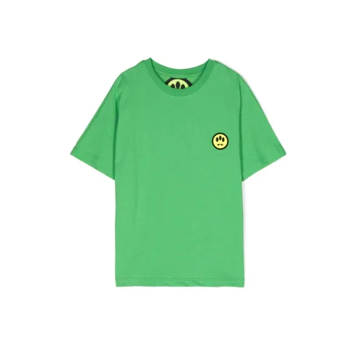 Barrow , Green Cotton T-shirt with Logo Print ,Green male, Sizes: