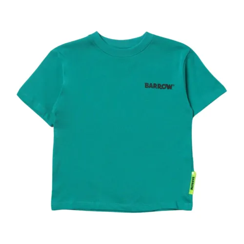 Barrow , Green Smiley Print Kids T-shirt ,Green male, Sizes: