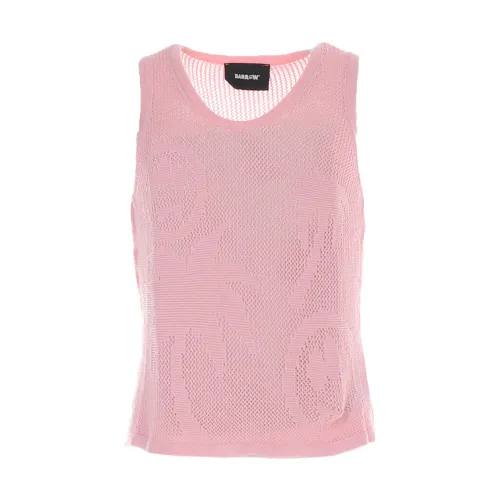 Barrow , Sleeveless Top with Oversized Fit ,Pink female, Sizes: