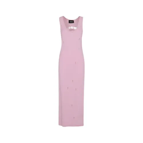 Barrow , Stylish Pink Dress with Distressed Effect ,Pink female, Sizes: