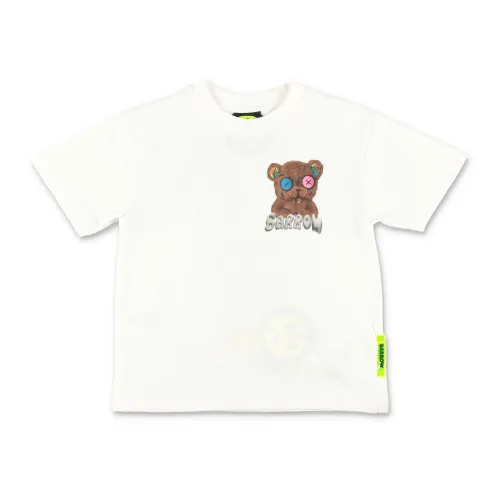 Barrow , White Cotton Jersey Teddy Bear T-Shirt ,White unisex, Sizes: