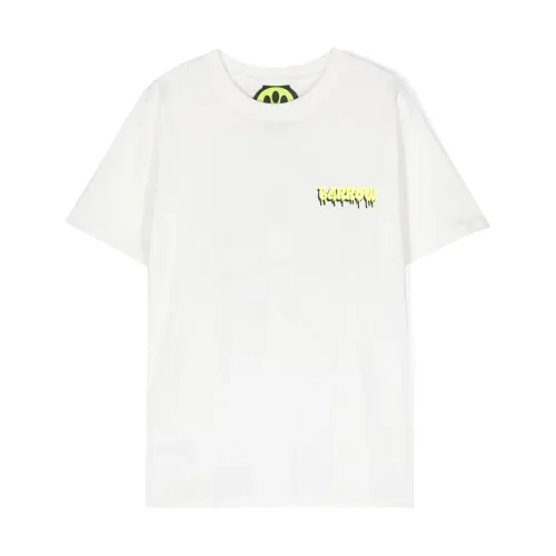 Barrow , White Graphic Print T-shirts and Polos ,White male, Sizes: