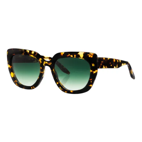 Barton Perreira , Akahi Sunglasses in Blonde Havana/Green Shaded ,Brown unisex, Sizes:
