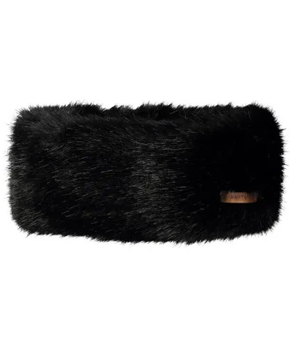 Barts Womens Soft Fluffy Feel Faux Fur Fleece Lined Headband - Black - One