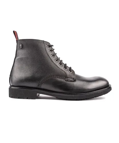 Base London Mens Borland Waxy/Grain Black Boots Leather
