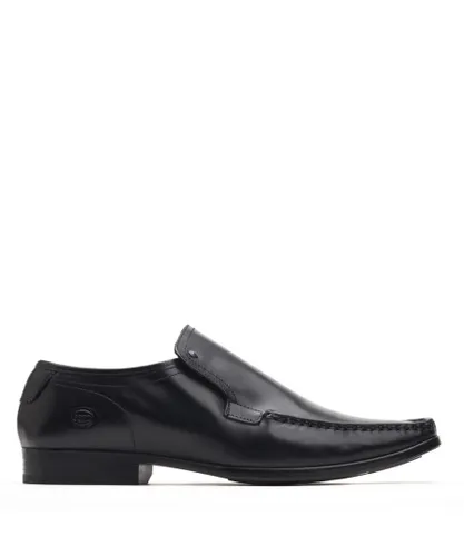 Base London Mens Carnoustie Excel Waxy Black Loafers Leather