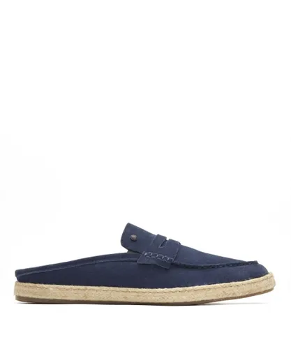 Base London Mens Diego Suede Blue Loafers