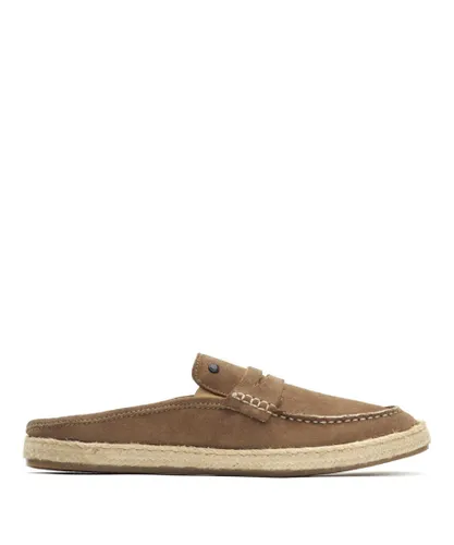Base London Mens Diego Suede Sand Loafers