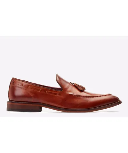 Base London Satire LEATHER Mens Loafers - Tan