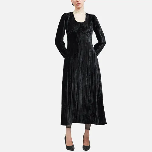 Batsheva Kavita Shirred Velvet Dress - US 6/