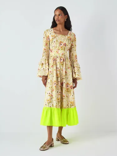 Batsheva x Laura Ashley Waverley Witton Floral Print Midi Dress, Natural/Multi - Natural/Multi - Female