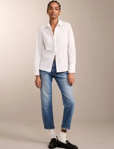 Baukjen Womens Pure Cotton Collared Button Through Shirt - 16 - White, White