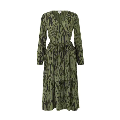 Baum und Pferdgarten , Tie-Waist Midi Dress ,Green female, Sizes: