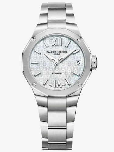 Baume & Mercier Ladies Riviera Mother-Of-Pearl Diamond-Set Automatic Watch 10676