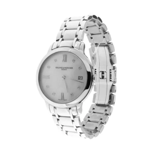 Baume et Mercier , Classima 31mm Quartz Watch with Diamond Dial ,Gray female, Sizes: ONE SIZE