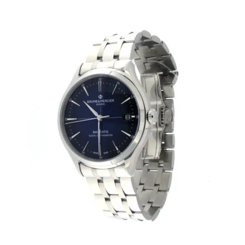 Baume et Mercier , Clifton 10468 Automatic Steel Watch ,Blue male, Sizes: ONE SIZE