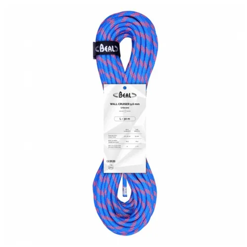Beal - Wall Cruiser 9,6 mm - Single rope size 30 m, white/blue