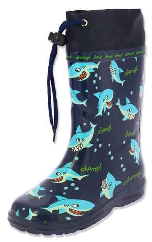 Beck Boy's Sharks Wellington Boots (Blue)