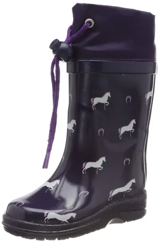 Beck Girls Horses Wellington rain boots