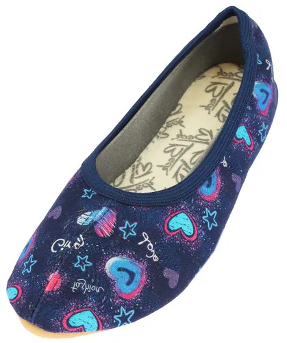 Beck girls shoes 5UK child navy hearts