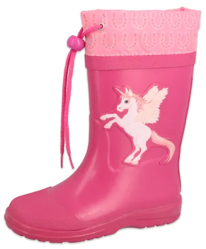 Beck Girls Unicorn Wellington rain boots