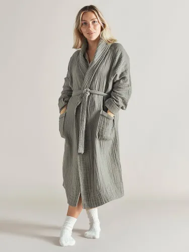 Bedfolk Dream Cotton Robe - Moss - Female