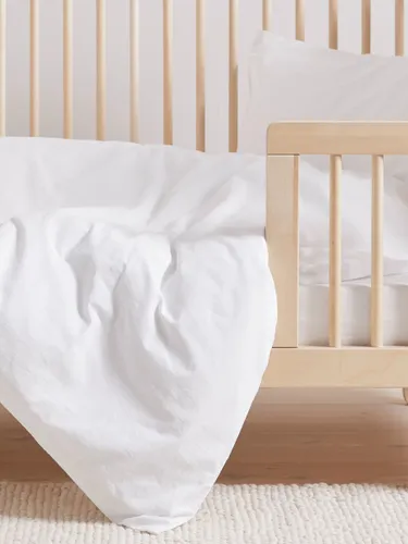 Bedfolk Toddler Duvet Cover, 140 x 120cm - Snow - Unisex