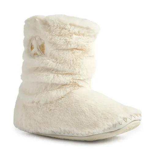 Bedroom Athletics Gisele High Density Faux Fur Slipper Boots - Cream - UK 3-4 (EU 36-37)
