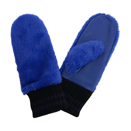 Bellerose , Blue Faux Leather Gloves ,Blue female, Sizes: