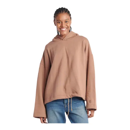 Bellerose , Brown Drawstring Sweatshirt ,Brown female, Sizes: