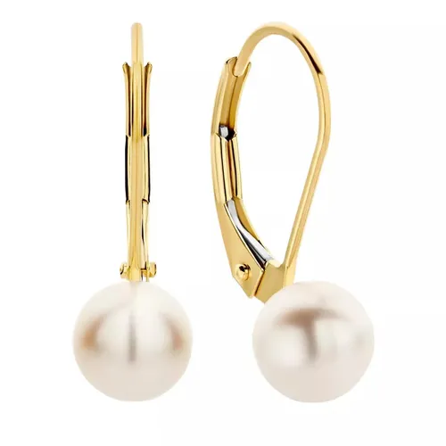 BELORO Earrings - Monte Napoleone Perla 9 karat hoop earrings with p - gold - Earrings for ladies