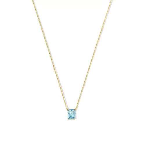 BELORO Necklaces - Beloro Jewels La Milano Colori Aurora 375 Gold Ket - light blue - Necklaces for ladies
