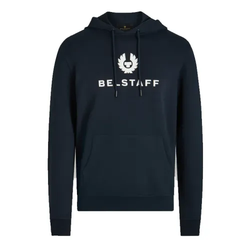 Belstaff , Color Block Signature Sweatshirt Hoodie ,Blue male, Sizes: