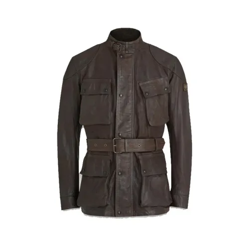 Belstaff , Legacy Trialmaster Panther Leather Jacket ,Brown male, Sizes: